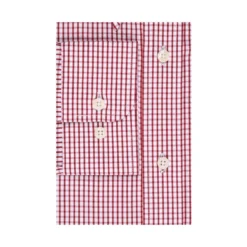 Chemise Coton Blanche Carreaux Rouge - Poche - SCOTT -Magasin De Bexley 01234085 scott blanc et rouge 6