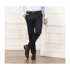 Pantalon Habillé Homme Marine Chiné - LÉONARD