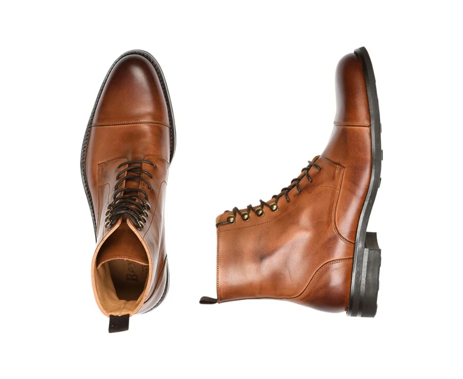 Derby Boots Homme à Lacets Châtaigne Patiné - ENFIELD II GOMME CITY 5 Derby Boots Homme à Lacets Châtaigne Patiné - ENFIELD II GOMME CITY – Image 3