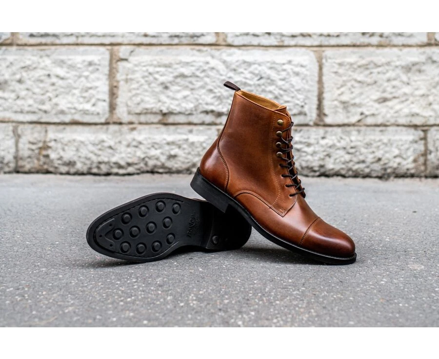 Derby Boots Homme à Lacets Châtaigne Patiné - ENFIELD II GOMME CITY 8 Derby Boots Homme à Lacets Châtaigne Patiné - ENFIELD II GOMME CITY – Image 6