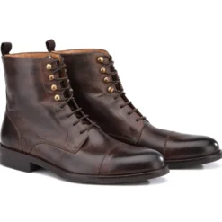 Derby Boots Homme à Lacets Chocolat Patiné - ENFIELD II GOMME CITY -Magasin De Bexley 0126400a enfieldiigommecountry chocolat patine 1