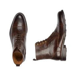 Derby Boots Homme à Lacets Chocolat Patiné - ENFIELD II GOMME CITY -Magasin De Bexley 0126400a enfieldiigommecountry chocolat patine 3