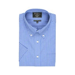 Chemise Bleue à Carreaux Blancs - Poche - TRAVIS MC -Magasin De Bexley 0126700a travis mc bleu et blanc 1 1 1