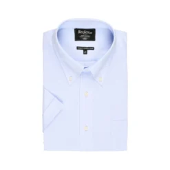 Chemise Coton Bleu Pâle - Col Américain - PATRICK MC -Magasin De Bexley 01269004 patrick mc blanc 1