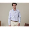 Chemise Coton Et Lin Rayures Bleu Ciel Et Blanc - EDIBERT -Magasin De Bexley 0127603p edibert bleu ciel et blanc 1