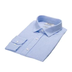 Chemise Coton Et Lin Rayures Bleu Ciel Et Blanc - EDIBERT -Magasin De Bexley 0127603p edibert bleu ciel et blanc 5 bis
