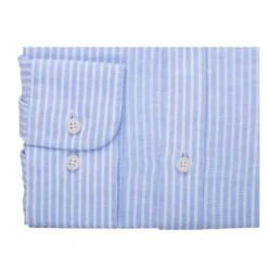 Chemise Coton Et Lin Rayures Bleu Ciel Et Blanc - EDIBERT -Magasin De Bexley 0127603p edibert bleu ciel et blanc 6