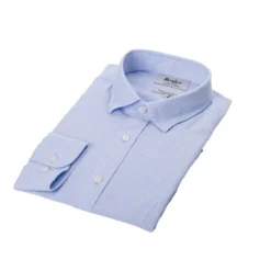 Chemise Coton Et Lin Bleu Clair Et Liseré Blanc - EDIBERT -Magasin De Bexley 012760d0 edibert bleu clair et lisere blanc 5 bis