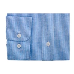 Chemise Coton Et Lin Bleu Et Liseré Blanc - EDIBERT -Magasin De Bexley 012760d1 edibert bleu et lisere blanc 6