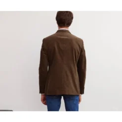 Blazer Homme Velours Côtelé Lavé Taupe Foncé - LÉONTILDE -Magasin De Bexley 0130003x blazer leontilde taupe fonce 3