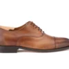 Richelieu Homme Cognac Patiné Semelle Cuir - WINFORD 2 Richelieu Homme Cognac Patiné Semelle Cuir - WINFORD -Magasin De Bexley 0130905a winford cognac patine2 2