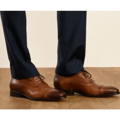 Richelieu Homme Cognac Patiné Semelle Cuir - WINFORD -Magasin De Bexley 0130905a winford cognac patine 7