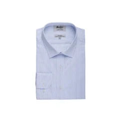 Chemise Homme Blanches à Rayures Bleues Claires - GEOFFROY -Magasin De Bexley 01327009 geoffroy bleu clair et blanc 4