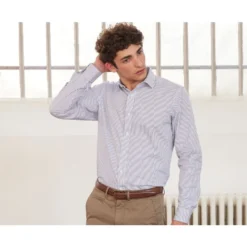 Chemise Homme à Rayures Bleues - GEOFFROY