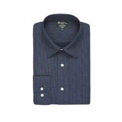 Chemise Coton Imprimée Navy Motif Beige - Poche Poitrine - ALBÉRIC -Magasin De Bexley 0132800x alberic navy et beige 1