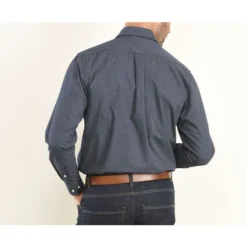 Chemise Coton Imprimée Navy Motif Beige - Poche Poitrine - ALBÉRIC -Magasin De Bexley 0132800x alberic navy et beige 3