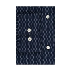 Chemise Coton Imprimée Navy Motif Beige - Poche Poitrine - ALBÉRIC -Magasin De Bexley 0132800x alberic navy et beige 6
