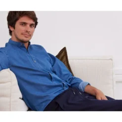 Chemise Jean Denim Indigo - Col Officier - JOSEPH -Magasin De Bexley 01330025 joseph denim 4 1