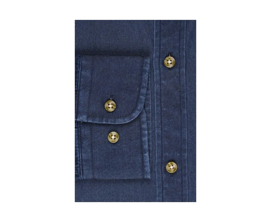 Chemise Jean Denim Indigo Foncé - JACQUEMIN 8 Chemise Jean Denim Indigo Foncé - JACQUEMIN – Image 6