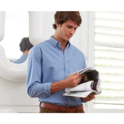 Chemise Flanelle Bleu Chiné - Poche Poitrine - ALEXANDER -Magasin De Bexley 0133301s alexander bleu chine 4 1