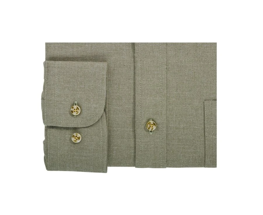 Chemise Flanelle Vert Army - Poche Poitrine - ALEXANDER 8 Chemise Flanelle Vert Army - Poche Poitrine - ALEXANDER – Image 6