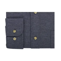 Chemise Flanelle Anthracite Chiné - Poche Poitrine - ALEXANDER -Magasin De Bexley 013330br alexander anthracite chine 6