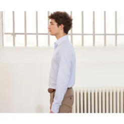 Chemise Blanche à Petits Carreaux Bleus - SALVATORE 11 Chemise Blanche à Petits Carreaux Bleus - SALVATORE -Magasin De Bexley 0133605i salvatore blanc et bleu bis