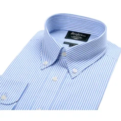 Chemise Blanche Rayures Bleues Poche Poitrine - BRODERICK -Magasin De Bexley 0134305i broderick blanc et bleu 5