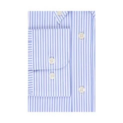 Chemise Blanche Rayures Bleues Poche Poitrine - BRODERICK -Magasin De Bexley 0134305i broderick blanc et bleu 6