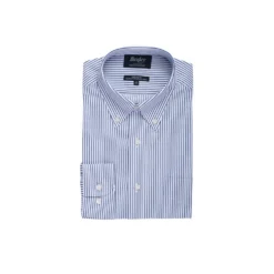 Chemise Blanche à Rayures Bleues Océan Et Poche Poitrine - BRODERICK 12 Chemise Blanche à Rayures Bleues Océan Et Poche Poitrine - BRODERICK -Magasin De Bexley 01343064 broderick blanc et bleu ocean 4