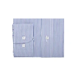 Chemise Blanche à Rayures Bleues Océan Et Poche Poitrine - BRODERICK 14 Chemise Blanche à Rayures Bleues Océan Et Poche Poitrine - BRODERICK -Magasin De Bexley 01343064 broderick blanc et bleu ocean 6