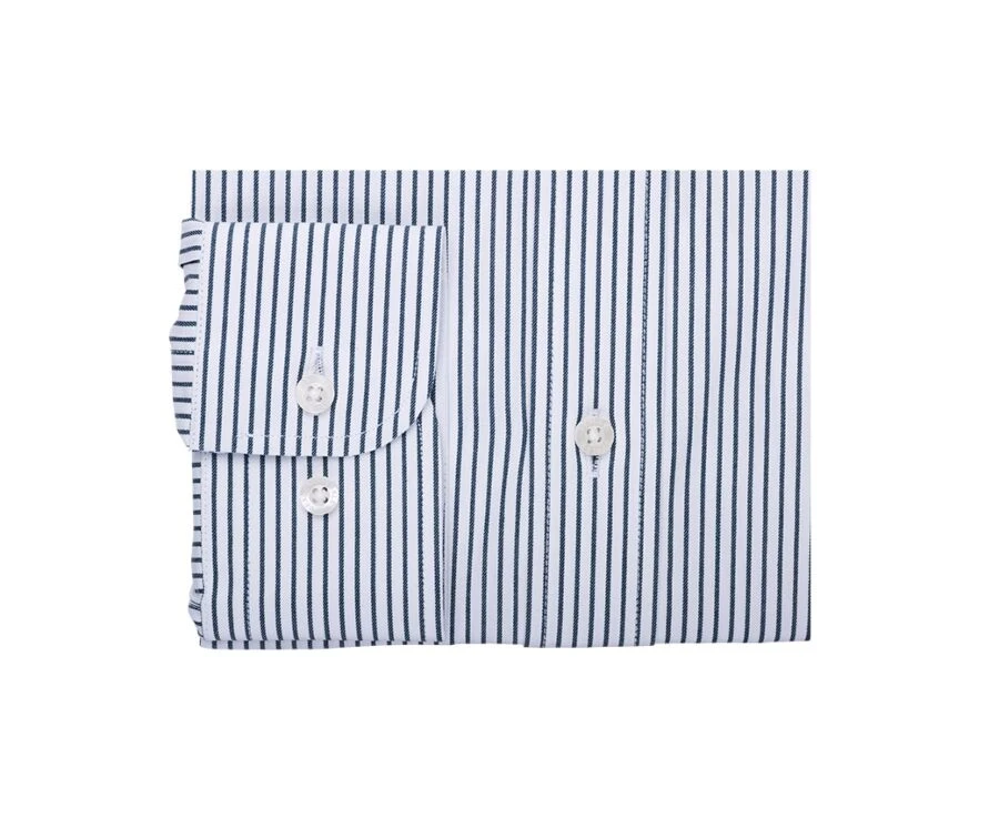 Chemise Blanche à Rayures Vertes Foncées Et Poche Poitrine - BRODERICK 7 Chemise Blanche à Rayures Vertes Foncées Et Poche Poitrine - BRODERICK – Image 5