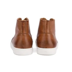 Sneakers Montantes Homme Cuir Châtaigne Patiné - HAWTHORNE 11 Sneakers Montantes Homme Cuir Châtaigne Patiné - HAWTHORNE -Magasin De Bexley 01359007 hawthorne chataigne patine 1 4