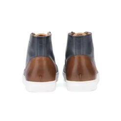 Sneakers Montantes Homme Cuir Navy Patiné - HAWTHORNE -Magasin De Bexley 01359041 hawthorne navy patine 4