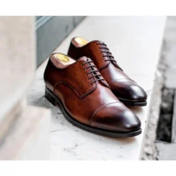 Derbies Homme Cognac Patiné Semelle Cuir - GILWELL -Magasin De Bexley 0136205a gilwell cognac patine 8