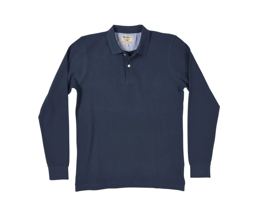 Polo Manches Longues Homme Bleu - ANDY II ML 6 Polo Manches Longues Homme Bleu - ANDY II ML – Image 4