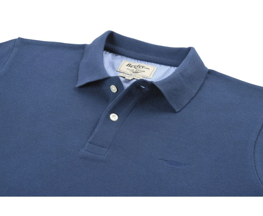 Polo Manches Longues Homme Bleu - ANDY II ML 7 Polo Manches Longues Homme Bleu - ANDY II ML – Image 5