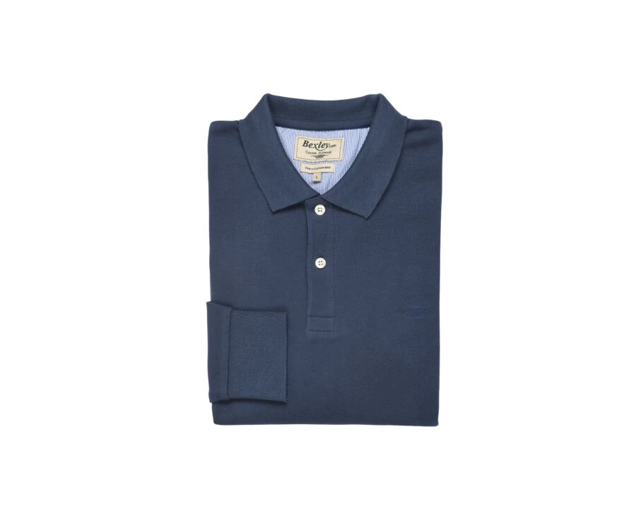 Polo Manches Longues Homme Bleu - ANDY II ML 8 Polo Manches Longues Homme Bleu - ANDY II ML – Image 6