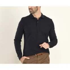 Polo Manches Longues Homme Marine - ANDY II ML