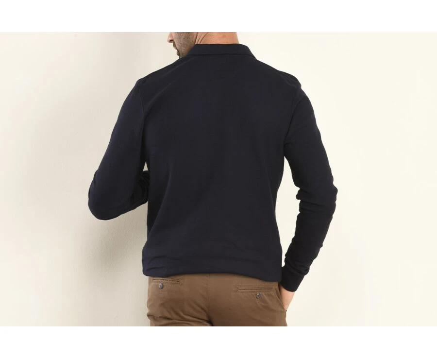 Polo Manches Longues Homme Marine - ANDY II ML 4 Polo Manches Longues Homme Marine - ANDY II ML – Image 2