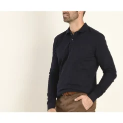 Polo Manches Longues Homme Marine - ANDY II ML 11 Polo Manches Longues Homme Marine - ANDY II ML -Magasin De Bexley 0136500u andyii marine 3