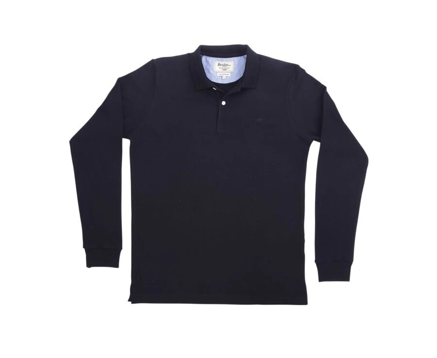 Polo Manches Longues Homme Marine - ANDY II ML 6 Polo Manches Longues Homme Marine - ANDY II ML – Image 4