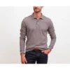Polo Manches Longues Homme Taupe Chiné - ANDY II ML -Magasin De Bexley 0136501p andyii ml taupe chine 1