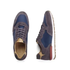 Sneakers Homme Velours Gris Et Marine - CANBERRA II -Magasin De Bexley 0137406x canberra ii velours gris et marine 3