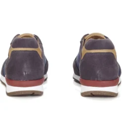 Sneakers Homme Velours Gris Et Marine - CANBERRA II -Magasin De Bexley 0137406x canberra ii velours gris et marine 4