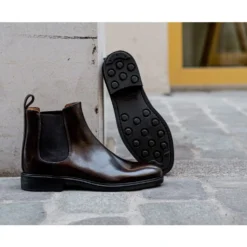Chelsea Boots Cuir Homme Chocolat - FANGLER GOMME CITY -Magasin De Bexley 01381008 fangler gomme country chocolat 7