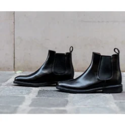 Chelsea Boots Cuir Homme Noir - FANGLER GOMME CITY -Magasin De Bexley 0138100k fangler gomme city noir 6