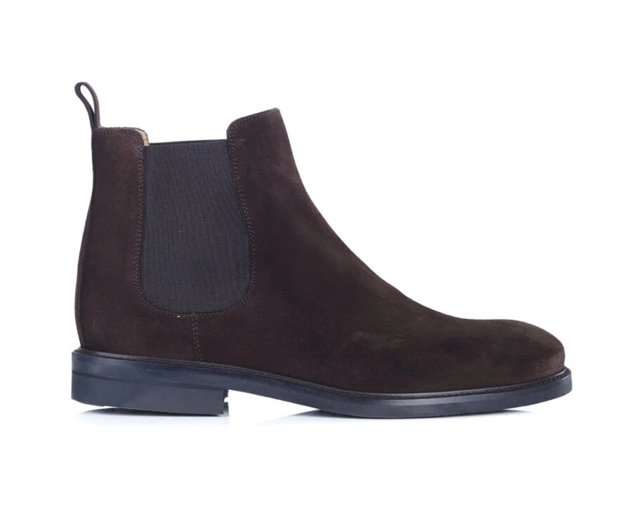 Chelsea Boots Cuir Homme Velours Brun - FANGLER GOMME CITY 3 Chelsea Boots Cuir Homme Velours Brun - FANGLER GOMME CITY