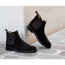 Chelsea Boots Cuir Homme Velours Brun - FANGLER GOMME CITY 13 Chelsea Boots Cuir Homme Velours Brun - FANGLER GOMME CITY -Magasin De Bexley 0138100y fangler gomme city velours brun 6