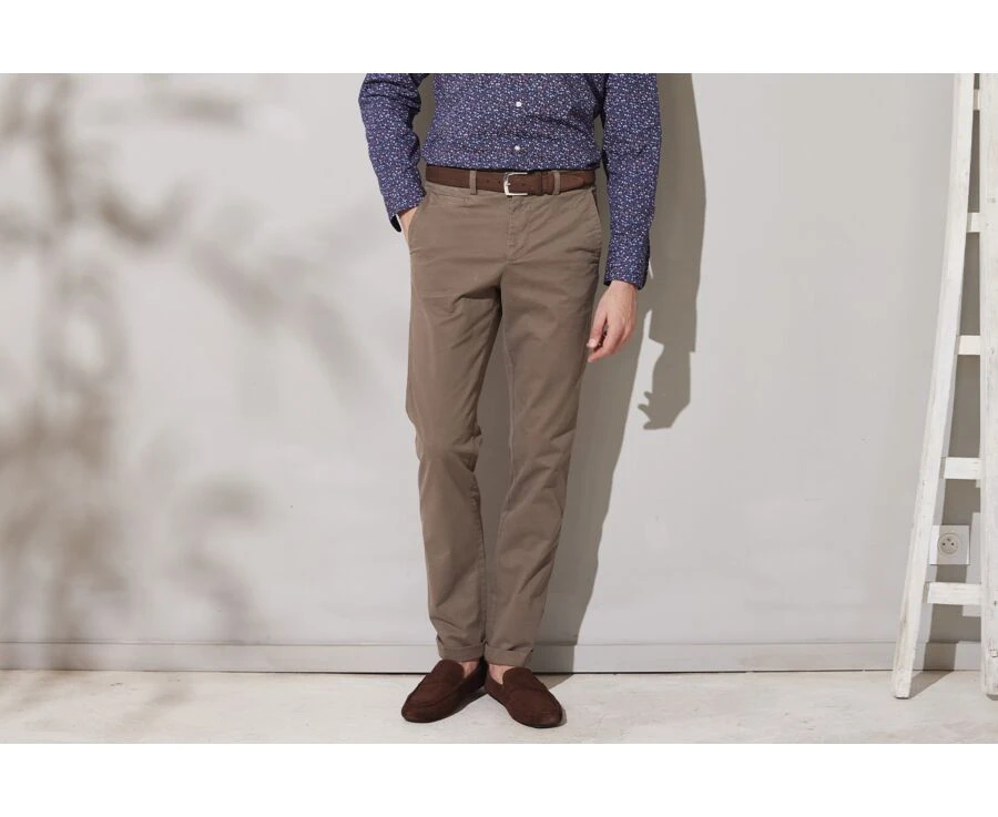 Pantalon Chino Homme Taupe Foncé II - JERRY II 3 Pantalon Chino Homme Taupe Foncé II - JERRY II